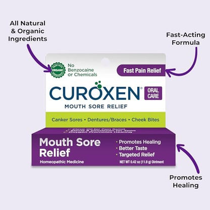 CUROXEN Mundgeschwür Gel – Natürliche Linderung bei Aphthen mit Olivenöl, Ringelblume und Nelke – 0,42 oz