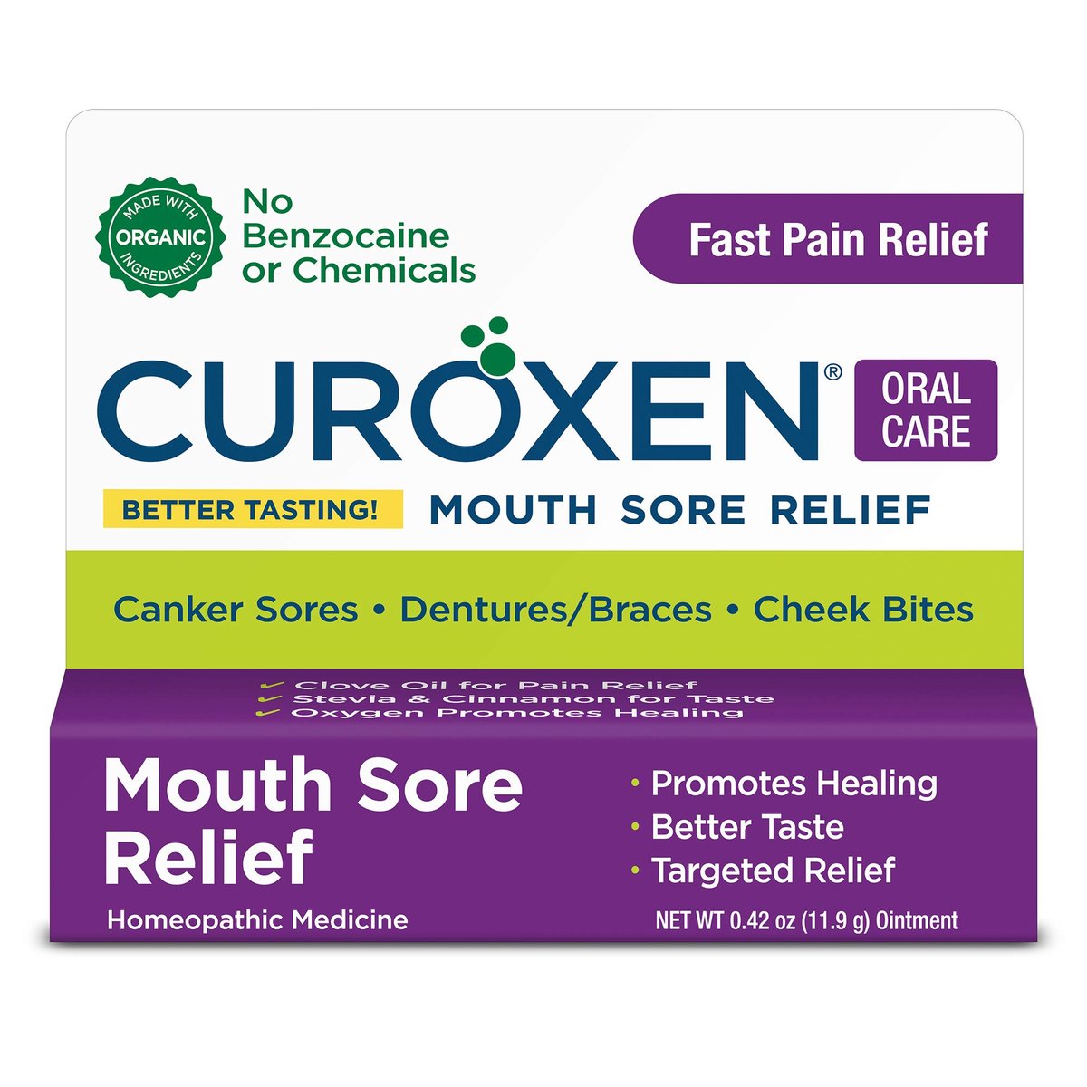 CUROXEN Mundgeschwür Gel – Natürliche Linderung bei Aphthen mit Olivenöl, Ringelblume und Nelke – 0,42 oz