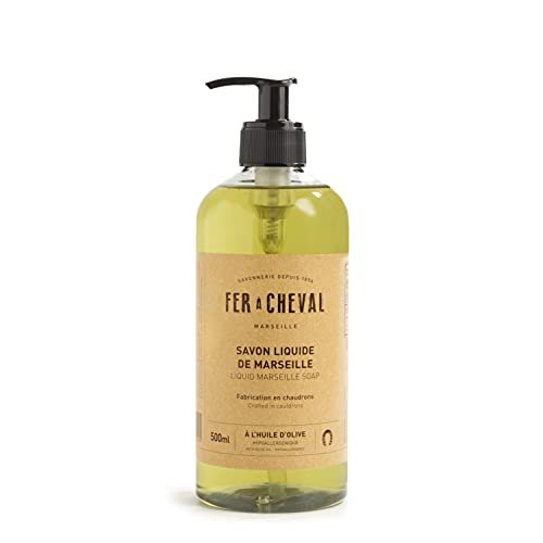 Fer à Cheval Savon de Marseille Flüssigseife, Bio Olivenölseife, 500 ml / 16,9 fl oz