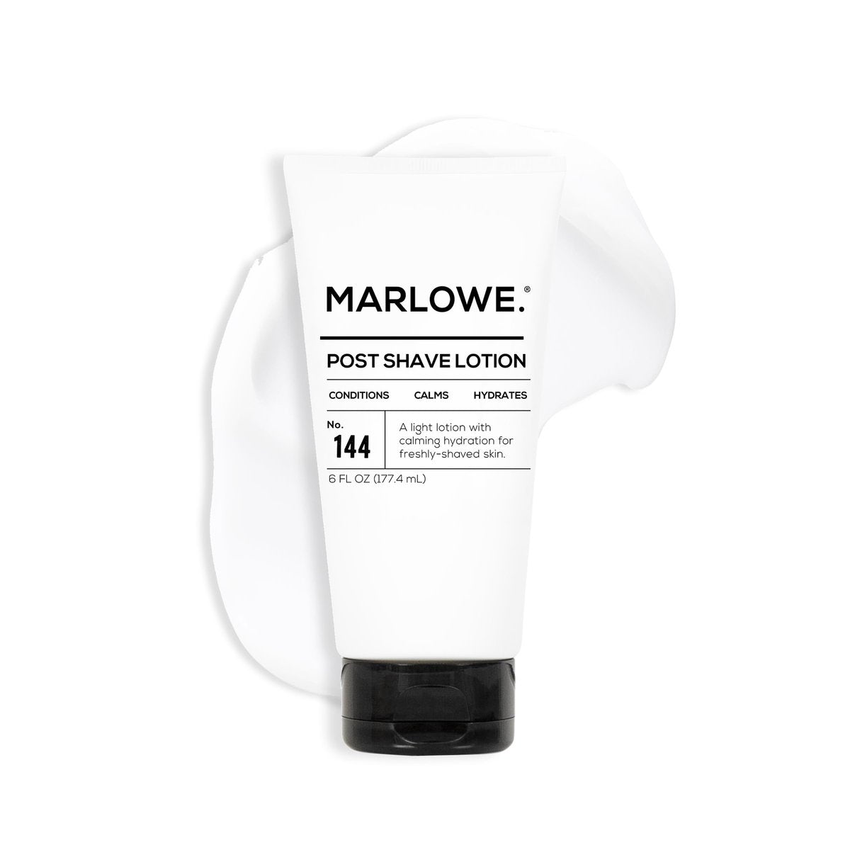 MARLOWE. No. 144 Aftershave Lotion 177 ml – Beruhigende Rasierpflege mit Grüntee, Algen, Weidenrinde & Passionsblume – Feuchtigkeitsspendend, Hautberuhigend, Aloe-Citron-Duft