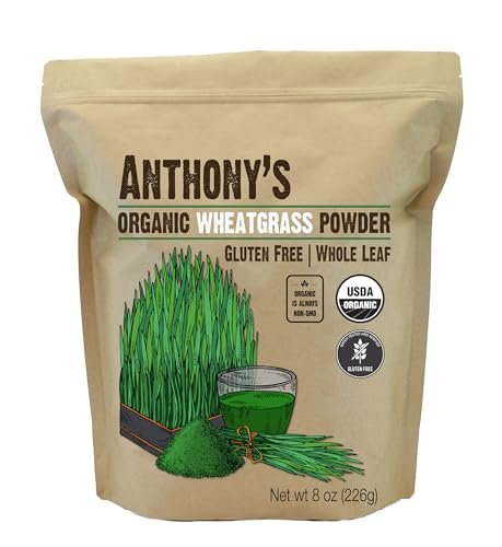 Anthony's Bio Weizengraspulver, 227 g, in den USA angebaut, ganzes Blatt, glutenfrei, nicht gentechnisch verändert