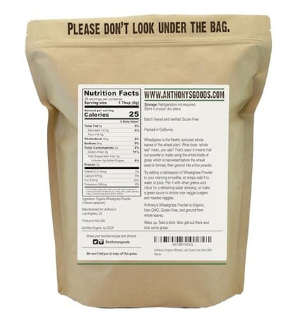 Anthony's Bio Weizengraspulver, 227 g, in den USA angebaut, ganzes Blatt, glutenfrei, nicht gentechnisch verändert