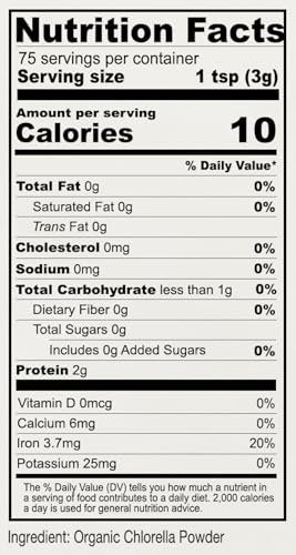 Anthony's Bio Chlorella Pulver, 227 g, Nicht GVO, Glutenfrei, Aufgebrochene Zellwand