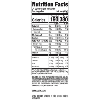 PROBAR - MEAL Riegel, Bananen-Nussbrot, Nicht-GVO, Glutenfrei, Gesund, Pflanzenbasiert, Vollwertzutaten, Natürliche Energie (12er Pack)
