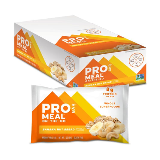 PROBAR - MEAL Riegel, Bananen-Nussbrot, Nicht-GVO, Glutenfrei, Gesund, Pflanzenbasiert, Vollwertzutaten, Natürliche Energie (12er Pack)