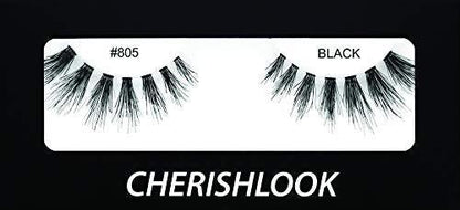 Cherishlook Professionelle 10er-Pack Wimpern (805) – Echthaar-Falschwimpern für verführerischen Look