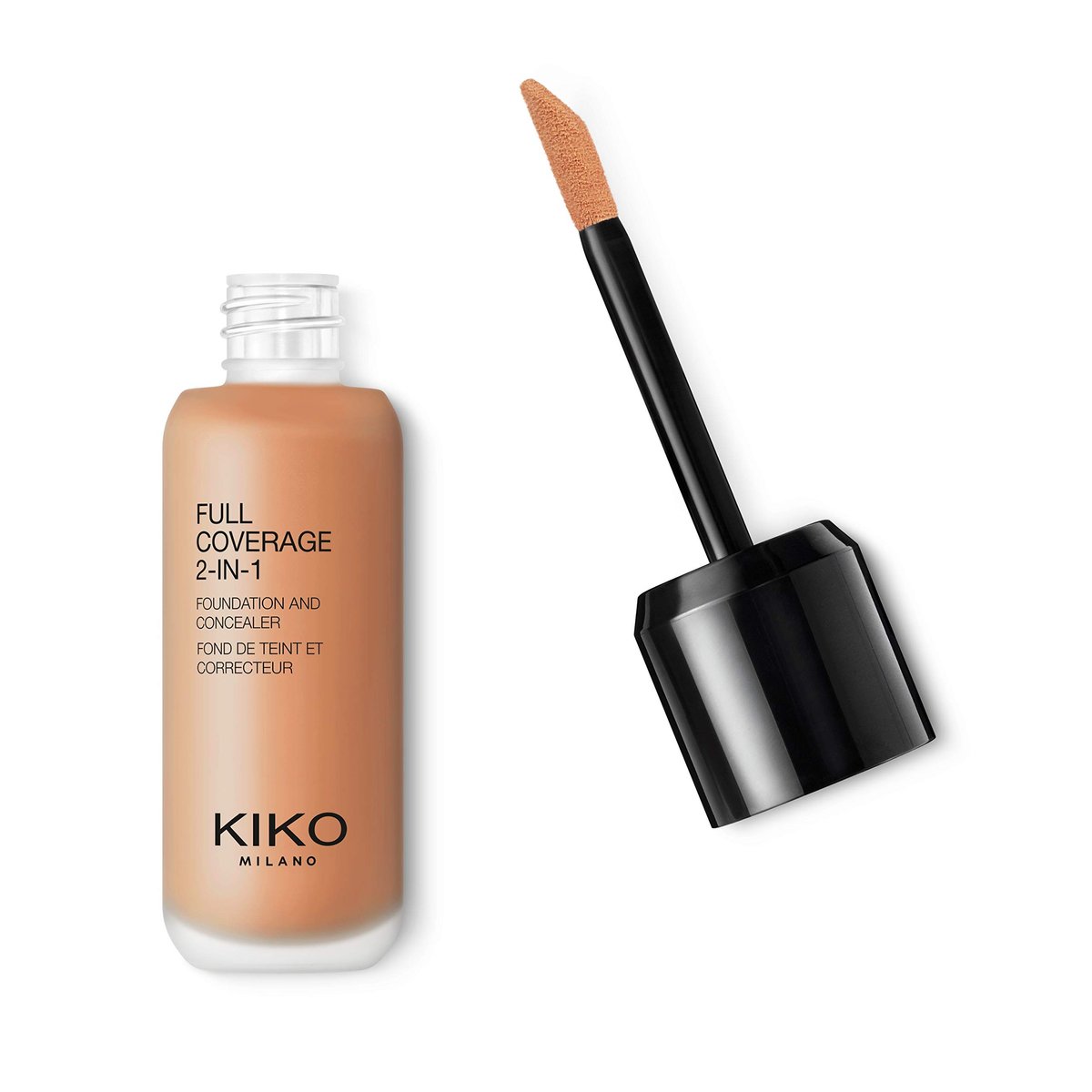 KIKO Milano Full Coverage 2-in-1 Foundation & Concealer, N80 – 2-in-1 Foundation und Concealer mit hoher Deckkraft