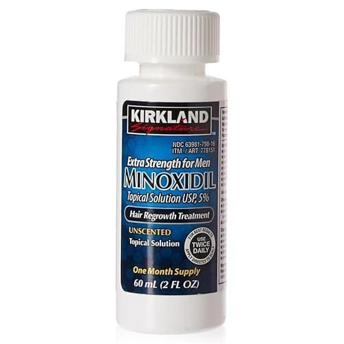 Kirkland Signature Minoxidil für Männer 5% Extra Stärke Haarwuchs für Männer, 1 Monatsvorrat