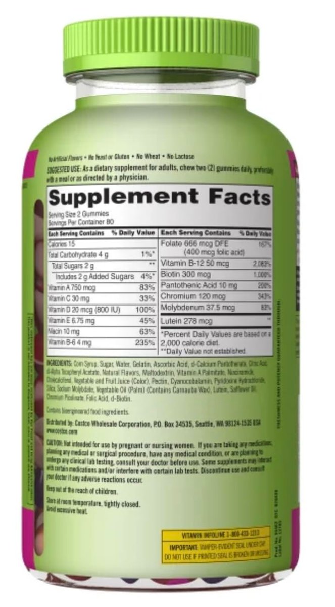 Kirkland Signature Adult Multi Gummies 160 Stück – Multivitamin für Erwachsene