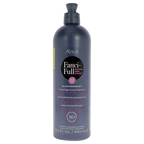 Roux Fanci-Full Rinse Instant Hair Color 12 Black Radiance – 15,2 oz Tönungsspülung für sofortige Farbe