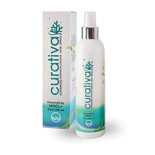 Curativa Bay .02% Hypochlorous Skin Spray – 100% Organische Hautpflege für reine & gesunde Haut, 8 oz