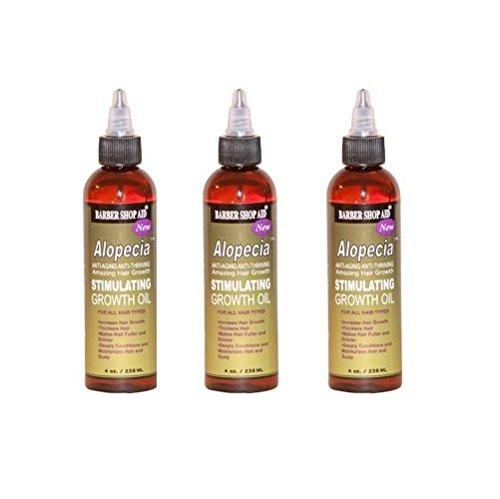 Barber Shop Aid Alopecia Stimulierendes Haarwachstumsöl, 118 ml (Packung mit 3)