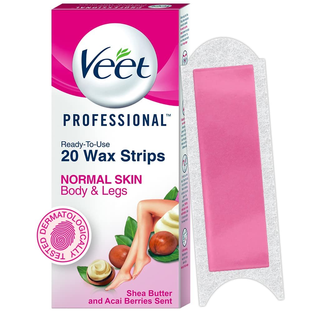 Veet Enthaarungswachs-Set für normale Haut – 20 Streifen für seidig glatte Haut
