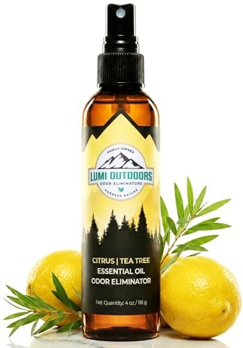 Lumi Outdoors Natürlicher Schuh-Deo-Spray & Geruchsentferner - Frischer Citrus-Tee-Baumöl-Geruchsvernichter