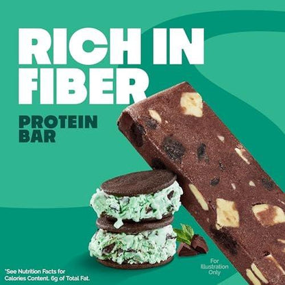 Quest Nutrition Minze-Schokoladenstückchen Proteinriegel, 20g Protein, 1g Zucker, 4g Netto-Kohlenhydrate, Ballaststoffreich, Glutenfrei, Keto-freundlich, 4er Pack