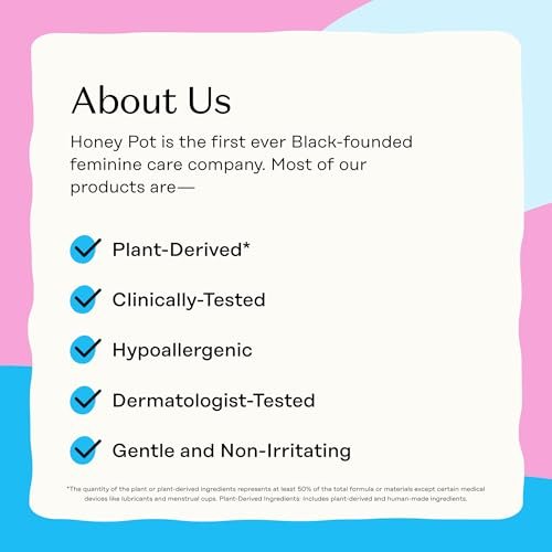 The Honey Pot Company - Feminine Wipes - Individuell verpackt - Tägliche pH-Balance, duftstoff- und sulfatfreie Tücher für Intimbereich, Körper oder Gesicht - Hygiene-Produkte - Sensitiv - 15 Stück (3er-Pack)