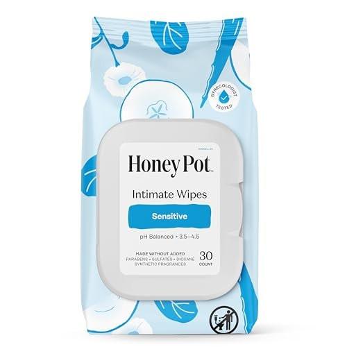The Honey Pot Company – Feuchttücher für die Intimhygiene – pH-ausgleichend, parfümfrei & sulfatfrei – 30 Stück
