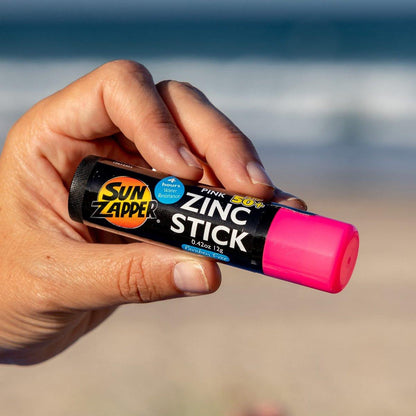 Sun Zapper Zink Sonnencreme Stick 3er-Pack SPF 50+ Pink Weiß Blau – Mineralischer Sonnenschutz für das Gesicht, wasserbeständig für Kinder und Familie, Reisegröße 12g (0,42 oz), hergestellt in Australien