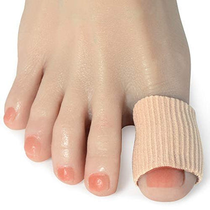 DYKOOK Zehenschutz-Hülsen aus Silikon, 5er-Pack, kürzbar, elastisch, mit Silikon-Innenbeschichtung, zur Linderung von Druck und Schmerzen bei Hühneraugen und Hornhaut