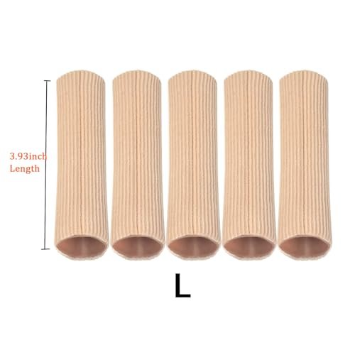 DYKOOK Zehenschutz-Hülsen aus Silikon, 5er-Pack, kürzbar, elastisch, mit Silikon-Innenbeschichtung, zur Linderung von Druck und Schmerzen bei Hühneraugen und Hornhaut