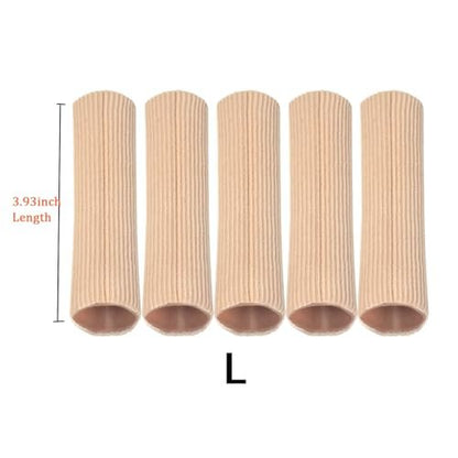 DYKOOK Zehenschutz-Hülsen aus Silikon, 5er-Pack, kürzbar, elastisch, mit Silikon-Innenbeschichtung, zur Linderung von Druck und Schmerzen bei Hühneraugen und Hornhaut