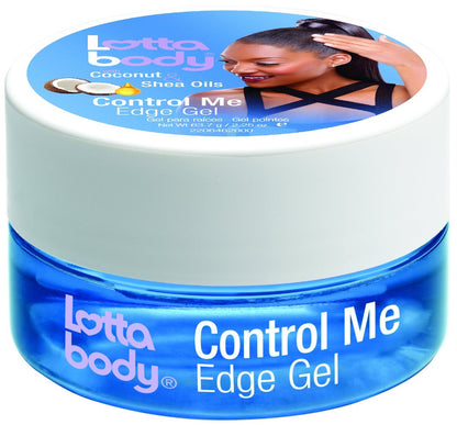 Lottabody Control Me Edge Gel mit Kokos- und Sheaölen – Lang anhaltender, glatter Halt, nicht abblätternder Edge Tamer für natürliche und relaxte Haarlinien & fliegende Haare, 2,25 oz
