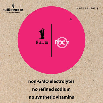 Superieur Electrolyte Powder Packets - Vegan Elektrolyt-Hydrationspulver mit Meeresmineralien - Keto-freundlich, Nicht-GVO, Zuckerfreies Elektrolyt-Ergänzungsmittel - Gesundes Sportgetränk - Wassermelone (14 Packungen)