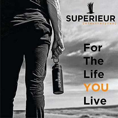 Superieur Electrolyte Powder Packets - Vegan Elektrolyt-Hydrationspulver mit Meeresmineralien - Keto-freundlich, Nicht-GVO, Zuckerfreies Elektrolyt-Ergänzungsmittel - Gesundes Sportgetränk - Wassermelone (14 Packungen)