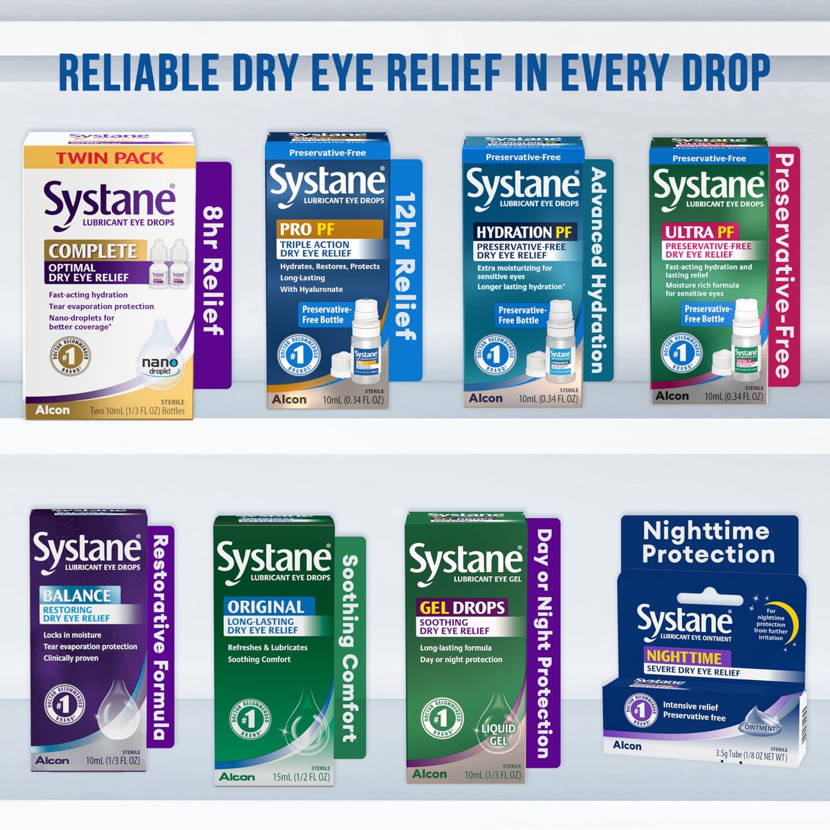 Systane Complete Augentropfen, 0,34 Fl Oz, Doppelpack (2er-Pack)