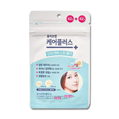 OLIVE YOUNG 1er Pack Care Plus Spot Patch 84 Stück (10mm 60 Stück + 12mm 24 Stück) – Hydrokolloid-Pflaster gegen Pickel und Hautunreinheiten