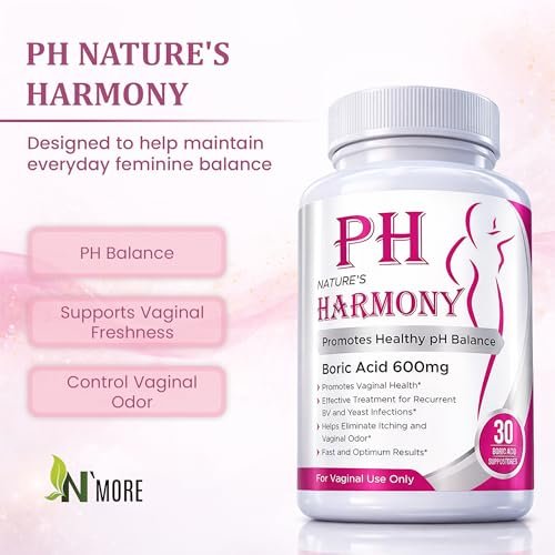 PURE PLANT HOME Borsäure-Zäpfchen Nature's Harmony 30 Stück 600 mg 100% rein hergestellt in den USA