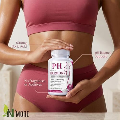 PURE PLANT HOME Borsäure-Zäpfchen Nature's Harmony 30 Stück 600 mg 100% rein hergestellt in den USA