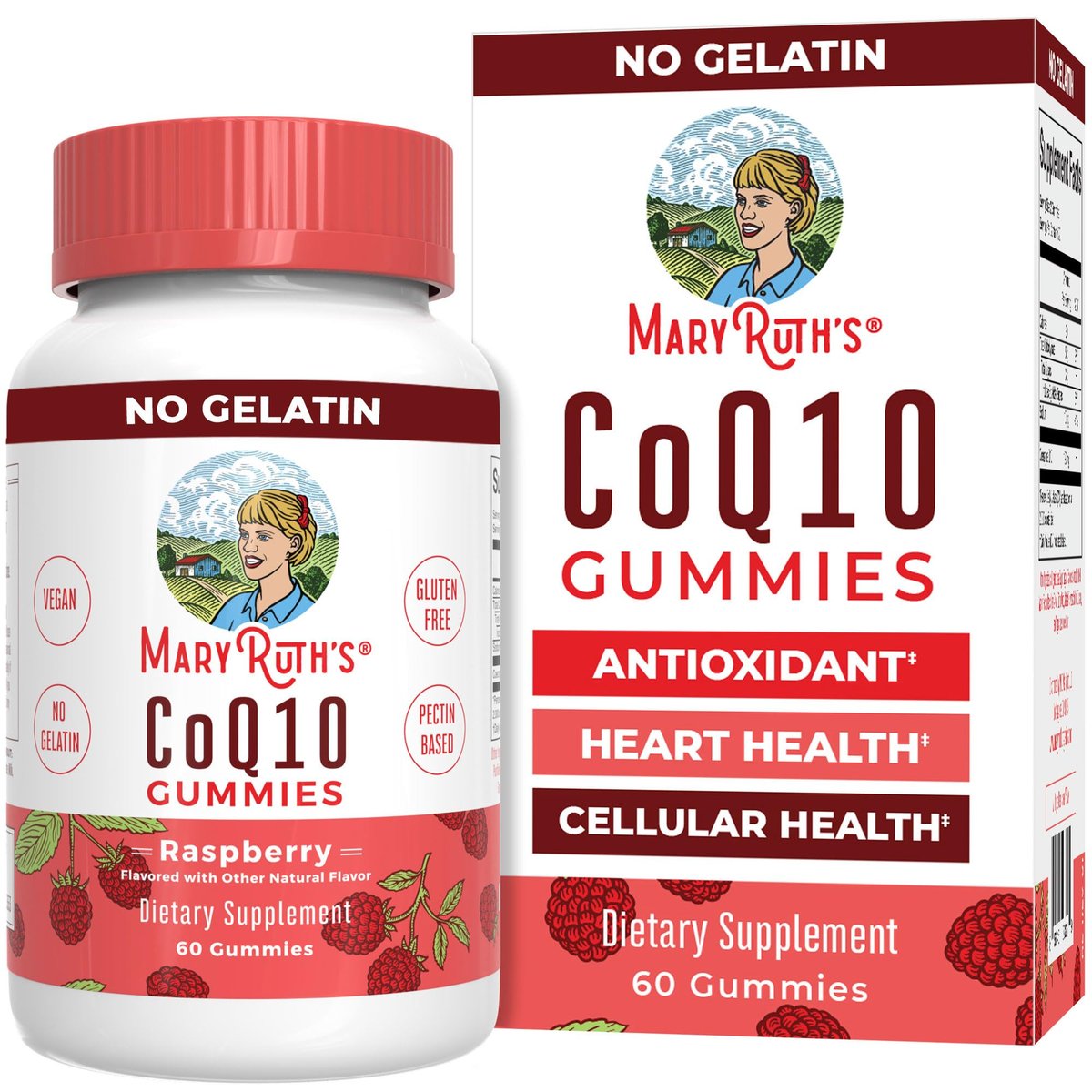 MaryRuth Organics CoQ10 Gummis | Coenzym Q10 120 mg | Vegane Gummipräparate für Herzgesundheit & Zellgesundheit | Antioxidans | Nicht-GMO | Glutenfrei | 60 Stück | 1 Monatsvorrat