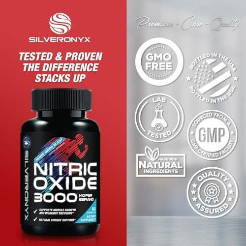 Extra Starkes Nitric-Oxid-Booster – 3-fache Stärke mit L-Arginin AKG & Citrullin Malat – Premium Pre-Workout Booster für Männer & Frauen – Natürliche Energie & Muskelunterstützung – Hergestellt in den USA – 60 Kapseln