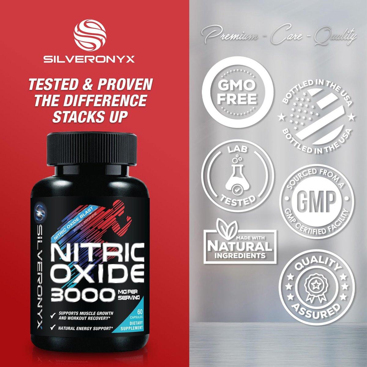 Extra Starkes Nitric-Oxid-Booster – 3-fache Stärke mit L-Arginin AKG & Citrullin Malat – Premium Pre-Workout Booster für Männer & Frauen – Natürliche Energie & Muskelunterstützung – Hergestellt in den USA – 60 Kapseln
