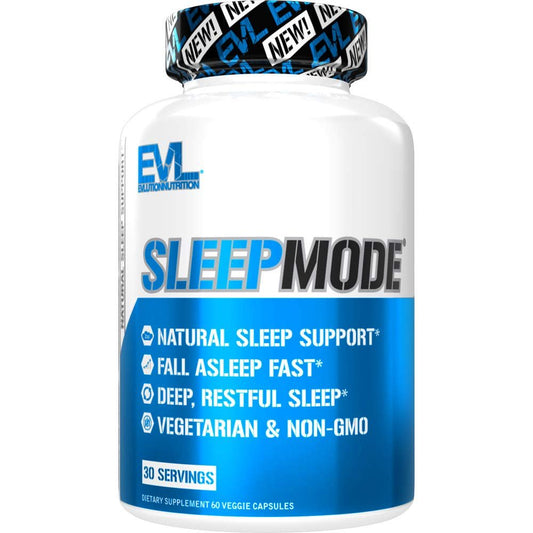 Evlution Nutrition Herbal Complex Schlafkapseln für Erwachsene – Sanfte Schlafunterstützung mit Melatonin, Baldrian, L-Tryptophan, Melisse und mehr – 60 Kapseln (30 Portionen)