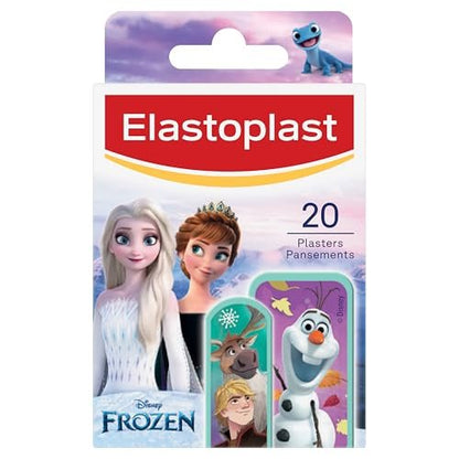Elastoplast Disney Frozen Pflaster, gemischte Größen (16 Stück), bunt, Erste-Hilfe-Wundversorgung für Kinder mit Frozen-Motiven, hautfreundlich