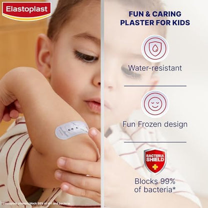 Elastoplast Disney Frozen Pflaster, gemischte Größen (16 Stück), bunt, Erste-Hilfe-Wundversorgung für Kinder mit Frozen-Motiven, hautfreundlich