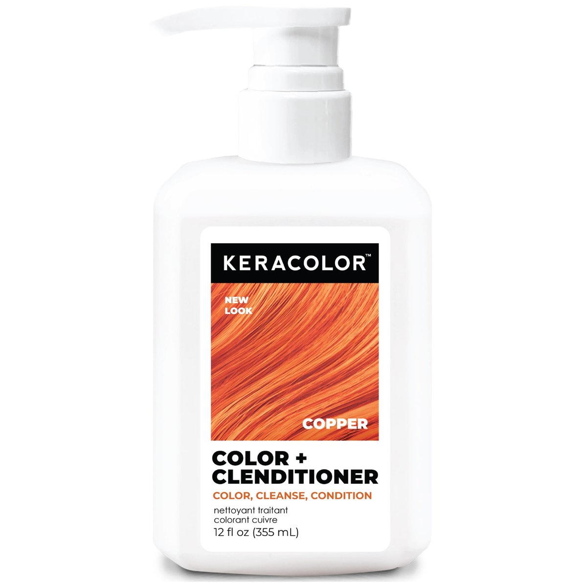 Keracolor Clenditioner Kupfer – Farbdepositierender Conditioner für semi-permanentes Haarfärben, 355 ml