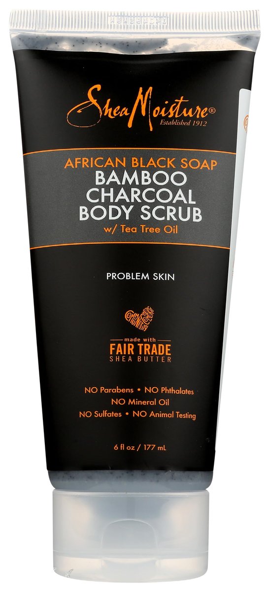 Shea Moisture Bambus-Kohle Körperpeeling, 177 ml - Tiefenreinigung & Entgiftung