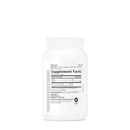 GNC Triple Lecithin 1200 mg – Nahrungsergänzungsmittel für Herz, Leber und Nervensystem, 90 Kapseln