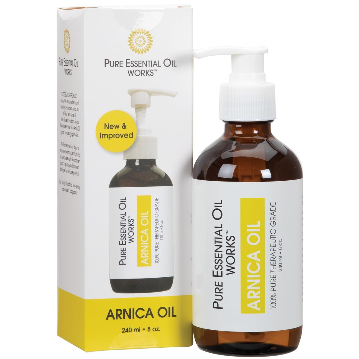 100% reines Arnikablütenöl von Pure Essential Oil Works – 237 ml, natürlich, parabenfrei