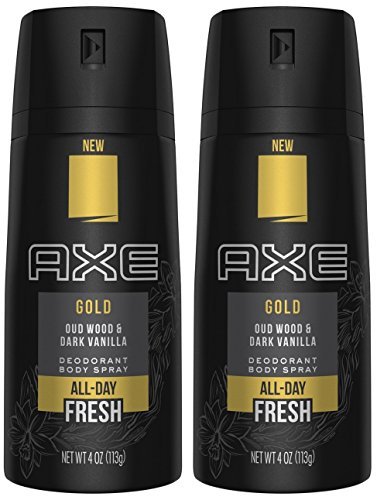 Axe Gold Oud Wood und Dark Vanilla Deodorant Body Spray 4.0 oz (2er-Pack)