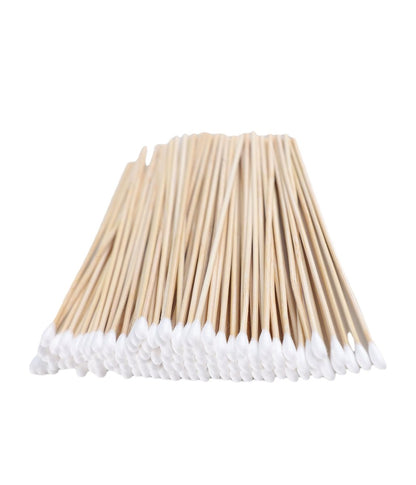 200 Stück Wattestäbchen aus Holz, 15 cm lang – Reinigungsstäbchen für Waffen, medizinische Zwecke, Make-up & Ohrenreinigung – Ideal für Keramik & Schmuck