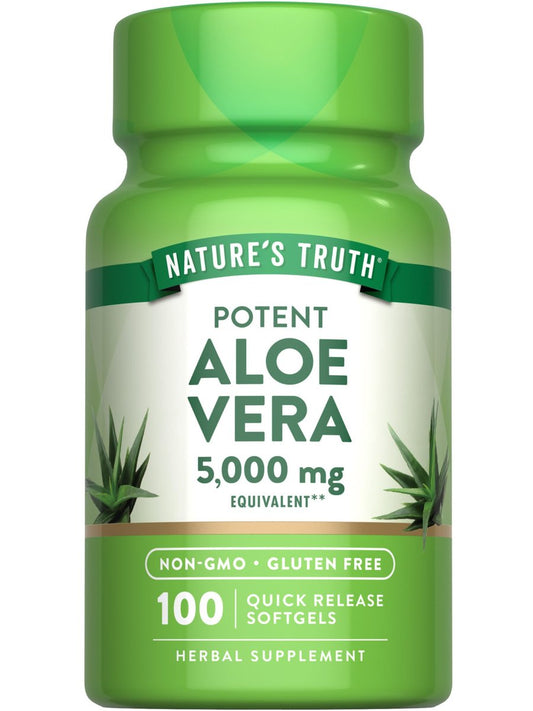 Nature's Truth Aloe Vera Softgels – 100 Kapseln | Nicht-GMO & glutenfrei Nahrungsergänzungsmittel