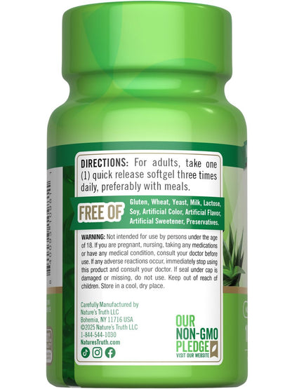 Nature's Truth Aloe Vera Softgels – 100 Kapseln | Nicht-GMO & glutenfrei Nahrungsergänzungsmittel