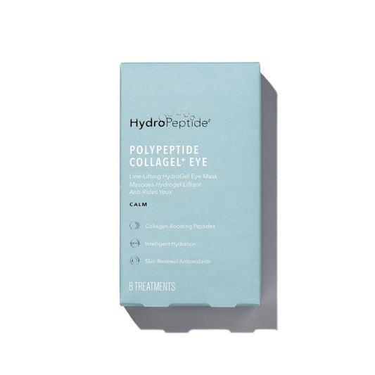 HydroPeptide PolyPeptide Collagel Augenmasken – Linien-glättende Hydrogel-Unteraugenpflaster für ein strafferes Aussehen, Feuchtigkeit & dunkle Augenringe, 8 Anwendungen