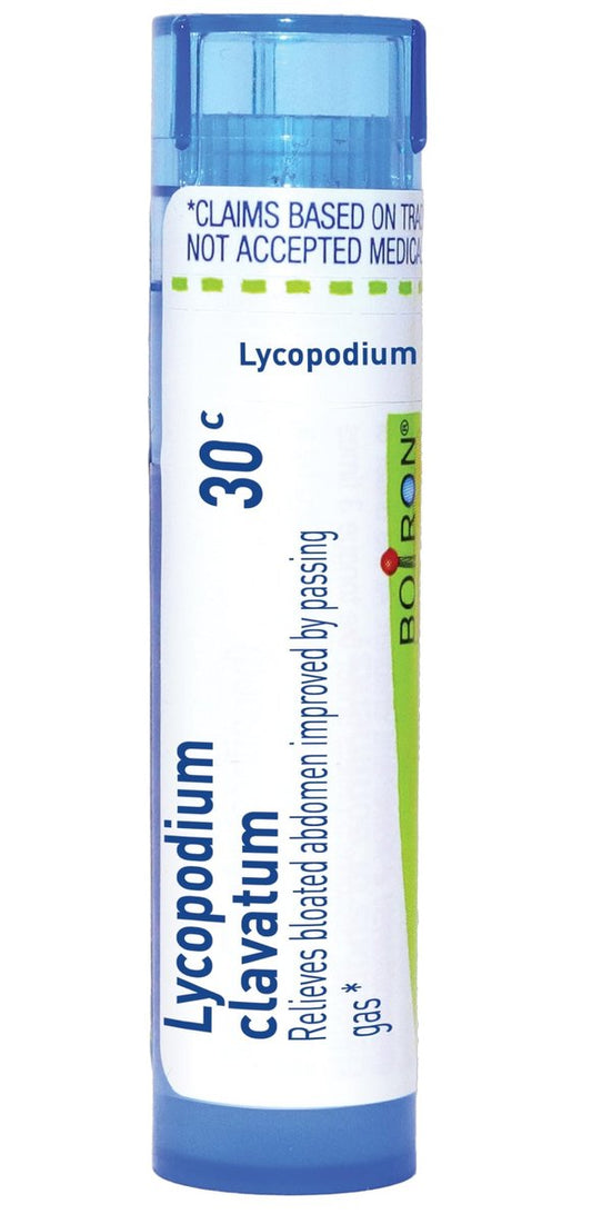 Boiron Lycopodium Clavatum 30C Homöopathisches Mittel gegen Blähungen und Gas – 80 Kügelchen