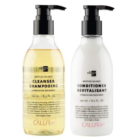 Oligo Professionnel Calura Moisture Balance Set – Shampoo & Conditioner für trockenes Haar, sulfatfrei, vegan, parabenfrei, farbschonend, 2x 250 ml