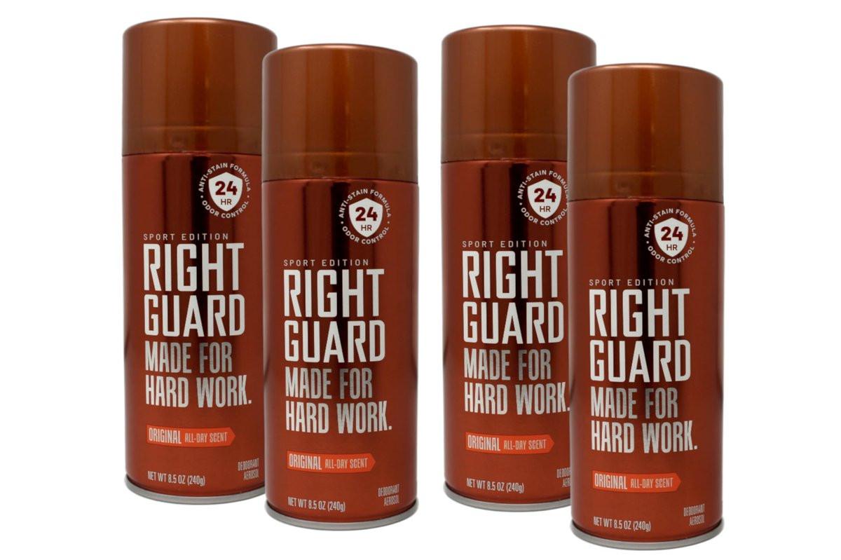 Right Guard Deodorant Spray Original – Für harte Arbeit – 8,5 oz, 4er-Pack